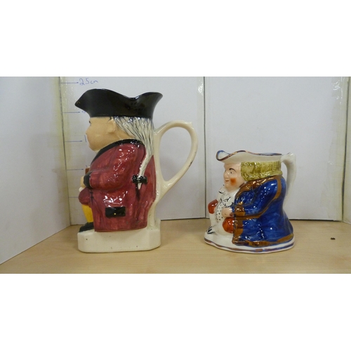 55 - Shorter toby jug, 'Father Neptune', Wood & Sons toby jug and another two.  (4)