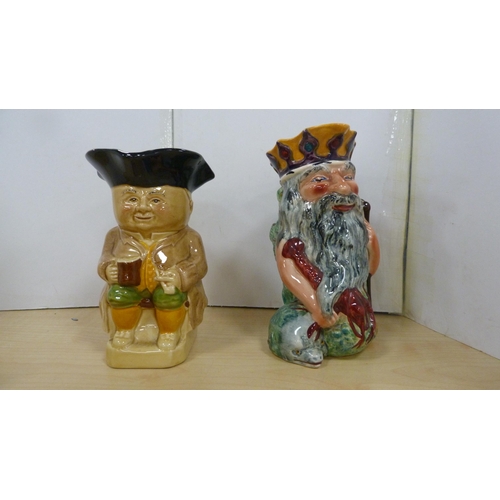 55 - Shorter toby jug, 'Father Neptune', Wood & Sons toby jug and another two.  (4)