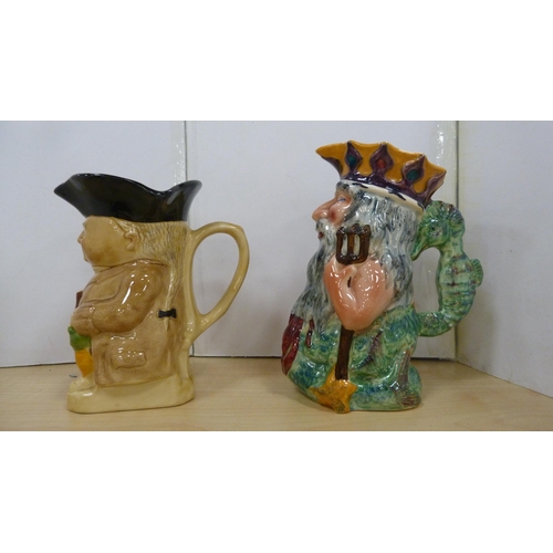 55 - Shorter toby jug, 'Father Neptune', Wood & Sons toby jug and another two.  (4)