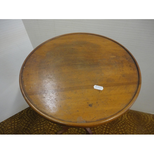 556 - Two antique mahogany occasional tables on tripod bases.