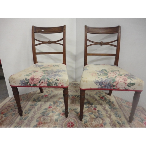 574 - Pair of Regency-style mahogany dining chairs.