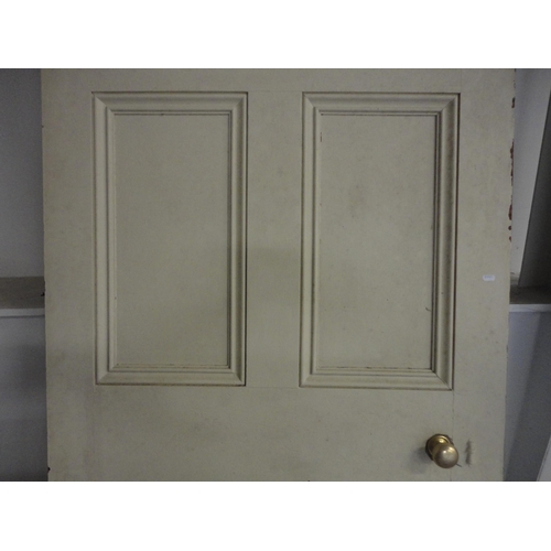 587 - Large six-panel painted door.