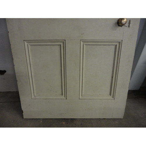 587 - Large six-panel painted door.