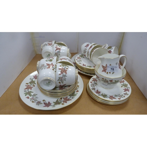 78 - Wedgwood 'Ivy House' pattern part tea set.