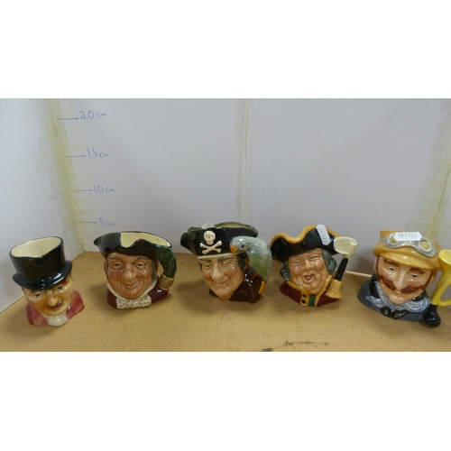 79 - Group of assorted toby jugs and character jugs to include Royal Doulton 'Happy John', 'Town Crier', ... 