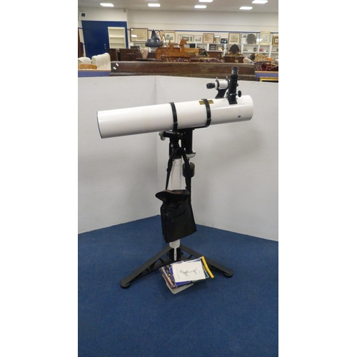 8 - Amateur astronomer's telescope, made in Russia, no. 5143 and dated 1999, on tripod stand, and a pair... 