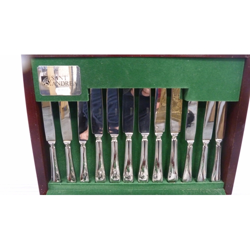 91 - Part canteen of Sant' Andrea cutlery, in fitted case.