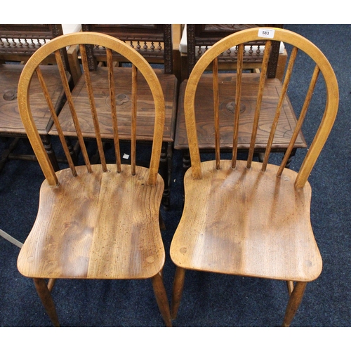 583 - Pair of Ercol dining chairs.