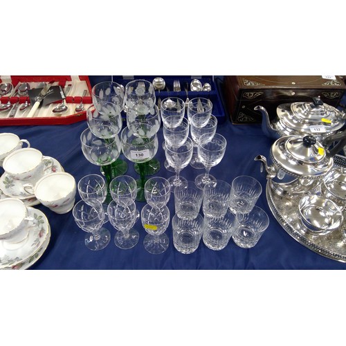 130 - Suite of glassware.