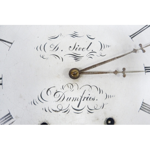 303 - Victorian walnut octagonal drop dial wall clock by the Newhaven Clock Company, USA, with twin train ... 