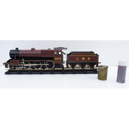 341 - Bassett-Lowke O gauge model of LMS Stanier 2-6-0 Mogul spirit-fired live steam operating locomotive,... 