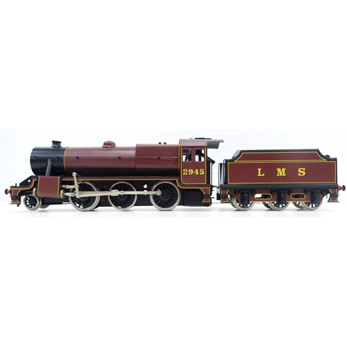 341 - Bassett-Lowke O gauge model of LMS Stanier 2-6-0 Mogul spirit-fired live steam operating locomotive,... 