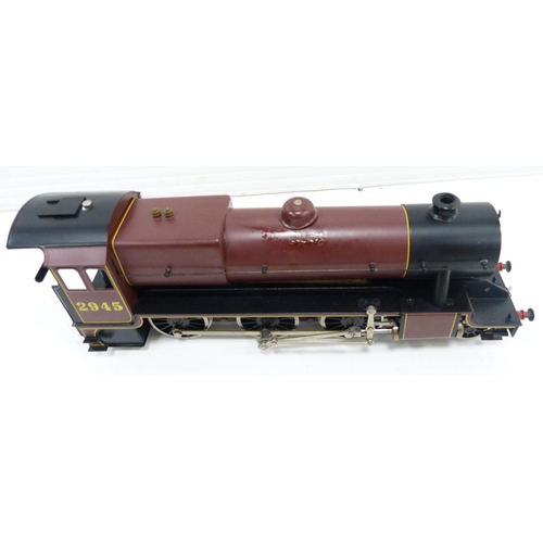 341 - Bassett-Lowke O gauge model of LMS Stanier 2-6-0 Mogul spirit-fired live steam operating locomotive,... 