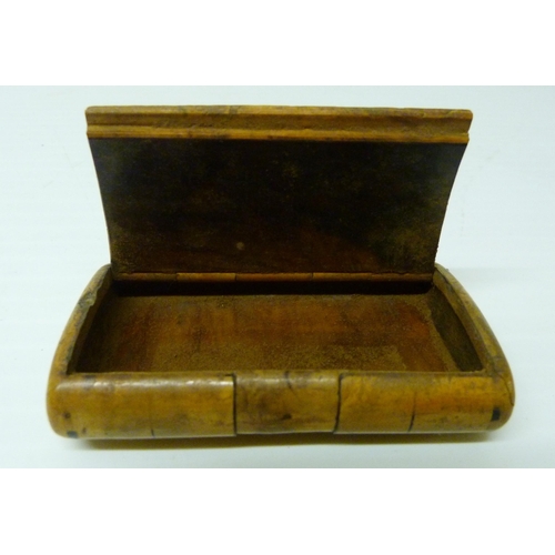 393 - George III mahogany and boxwood strung tea caddy, 16.5cm high, 27cm wide and 14cm deep, a 19th centu... 