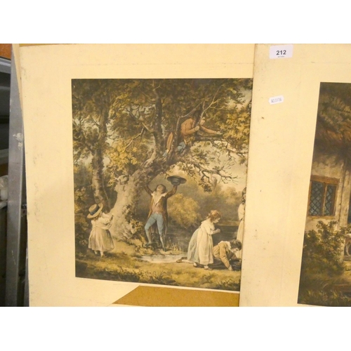 212 - Four vintage prints to include two Mezzotints by William Ward.