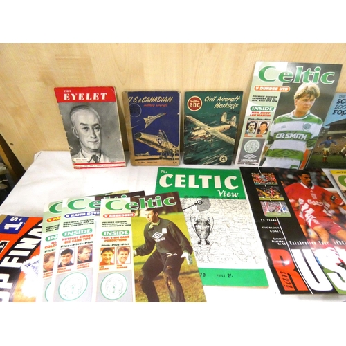 219 - Small box of Celtic football programs etc.