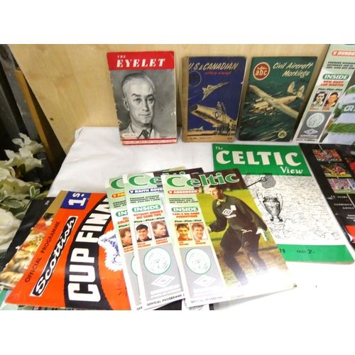 219 - Small box of Celtic football programs etc.