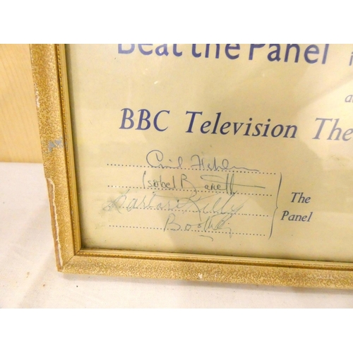 220 - Vintage signed BBC television diploma 1961.