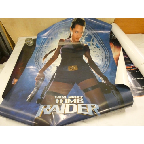 237 - Collection of various film and TV posters to include Star Trek, Tomb Raider etc.