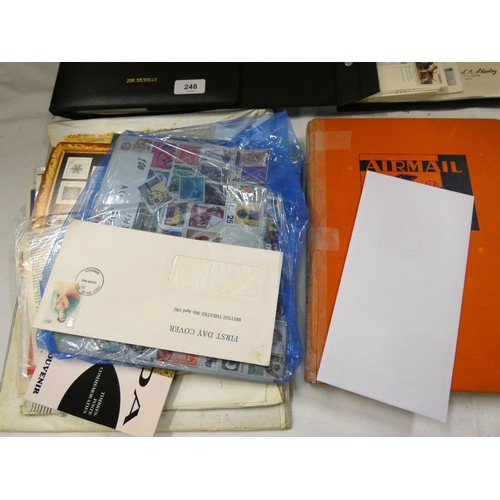 248 - Collection of First Day covers and world stamps.