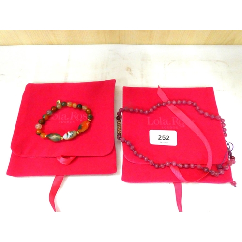 252 - Lola Rose costume jewellery to include necklace and bracelet. (2)