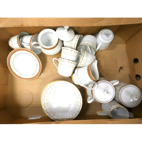 278 - Large box of Noritake teaware to include Kensington and Iona.