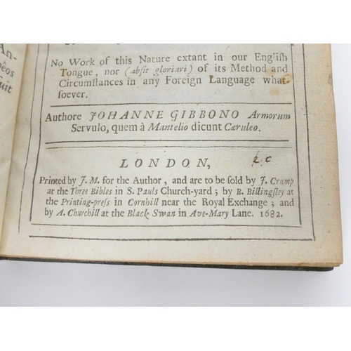 13 - GIBBON JOHN.  Introductio Ad Latinam Blasoniam, An Essay to a More Correct Blason in Latin... 