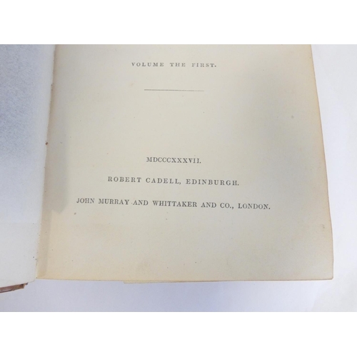 20 - (LOCKHART J. G.).  Memoirs of the Life of Sir Walter Scott. 7 vols. Eng. port. frontis. Ol... 