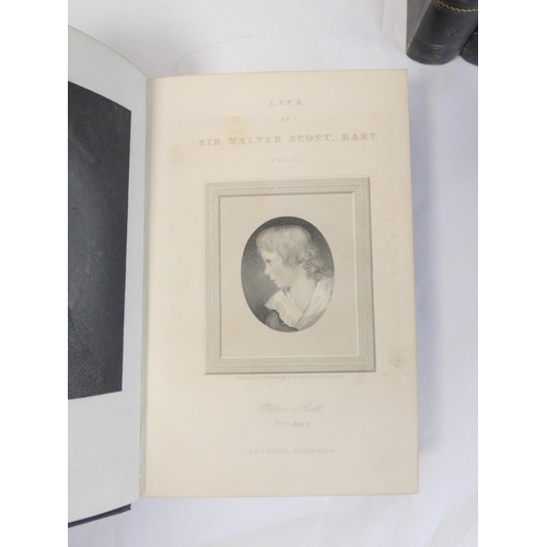 21 - LOCKHART J. G.  Memoirs of Sir Walter Scott. 10 vols. Eng. frontis & title vignettes. ... 