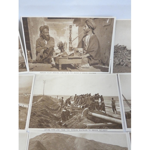 28 - Persia - Postcards.  12 unused sepia postcards, probably c.1920's, mainly depicting the op... 