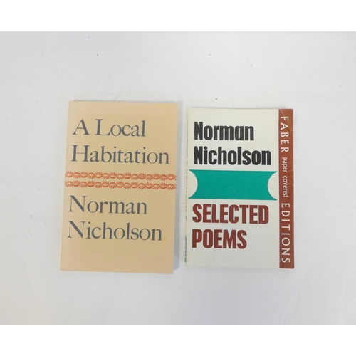 31 - NICHOLSON NORMAN.  A Local Habitation, 1973 and Selected Poems, 1972. Each in wrappers &am... 