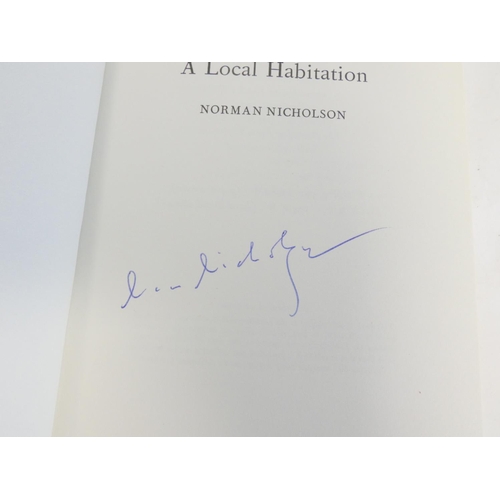 31 - NICHOLSON NORMAN.  A Local Habitation, 1973 and Selected Poems, 1972. Each in wrappers &am... 