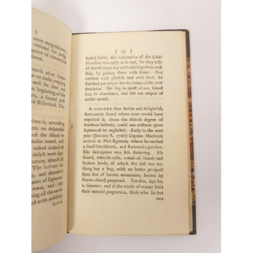 9 - (JOHNSON SAMUEL).  Thoughts on the Late Transactions Respecting Falkland's Islands. 75pp. ... 