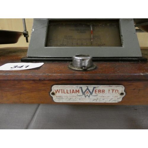 341 - William Webb large set of Dram pharmaceutical scales.