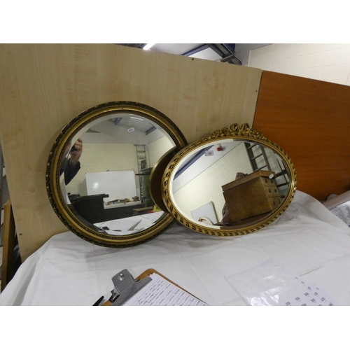 357 - Two gilt frame wall mirrors.