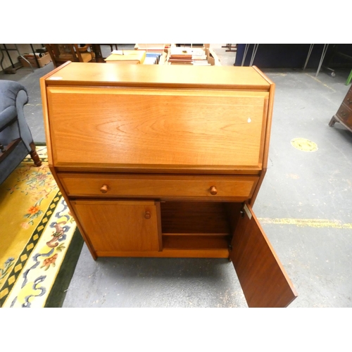 562 - Sutcliffe Furniture teak bureau with fitted interior.