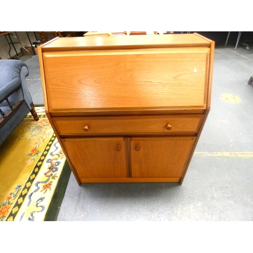 562 - Sutcliffe Furniture teak bureau with fitted interior.