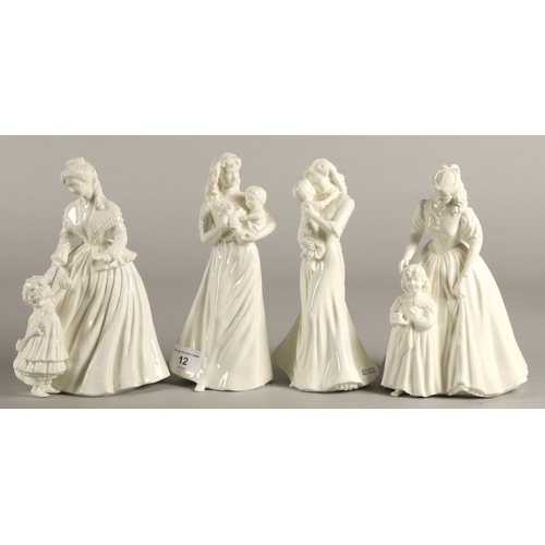 21 - Royal Worcester set of four limited edition figurines to include First Teddy, Mothering Sunday, Firs... 