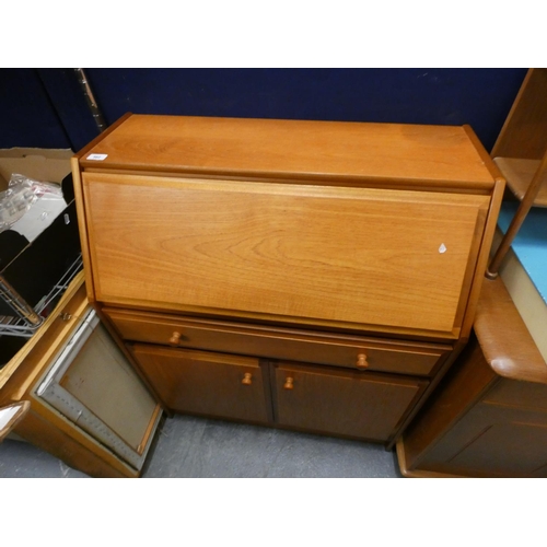 562 - Sutcliffe Furniture teak bureau with fitted interior.