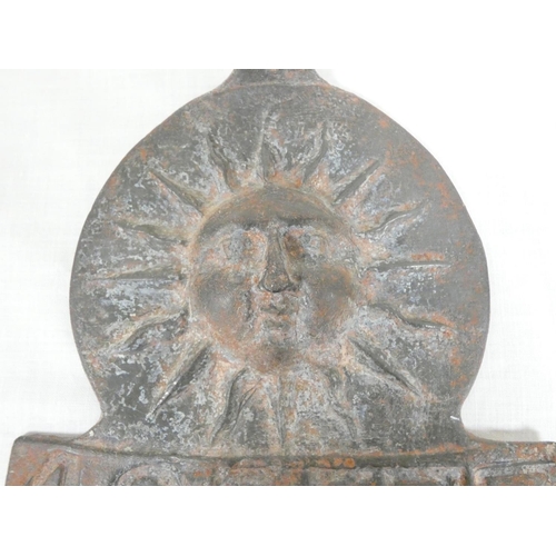 284 - The Sun Fire Office (London 1710-1959). 19th century fire mark / insurance plaque issued to Lyle Cot... 