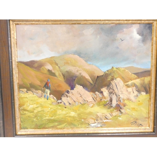 318 - George McVittieHelm Crag, Heron Pike, nr. GrasmereOil on canvasSigned39cm x 49cm... 