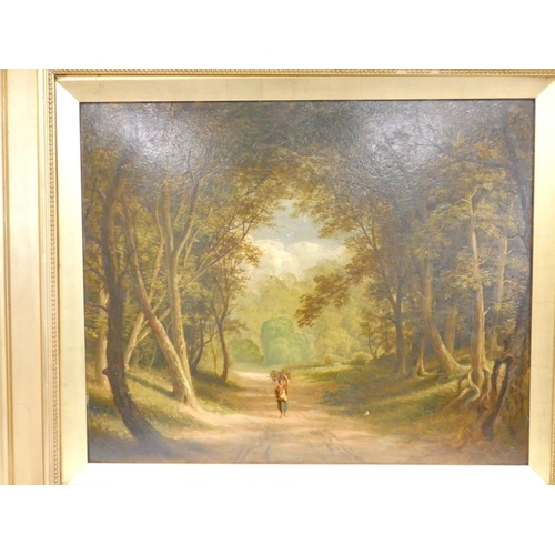 319 - Late18th/Early 19th Century English SchoolThe Path through the WoodsOil on board44cm x 54cm... 