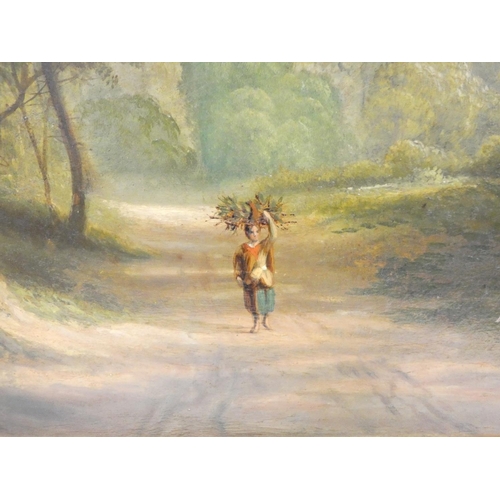 319 - Late18th/Early 19th Century English SchoolThe Path through the WoodsOil on board44cm x 54cm... 