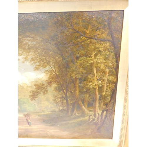 319 - Late18th/Early 19th Century English SchoolThe Path through the WoodsOil on board44cm x 54cm... 