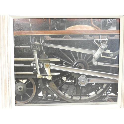 339 - Robert E Brindley RSMA (b1949)Locomotive mechanical study.Title verso ''Elizabeth at Holmesgrove I''... 