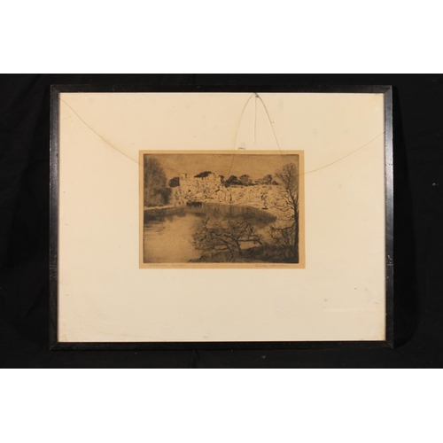 460 - GEORGE HOUSTON RSA RSW RI (Scottish, 1869-1947), Bothwell Castle, etching, signed lower right, title... 