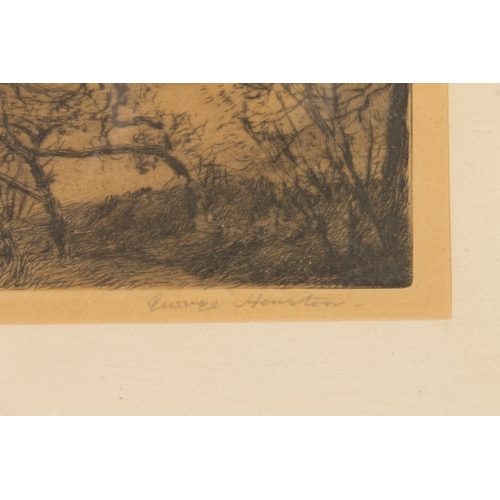 460 - GEORGE HOUSTON RSA RSW RI (Scottish, 1869-1947), Bothwell Castle, etching, signed lower right, title... 