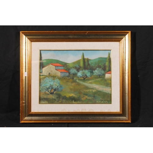 462 - G GAGLIARDI (Italian 20th Century), rural landscape, oil painting, signed lower right, 28cm x 38cm, ... 