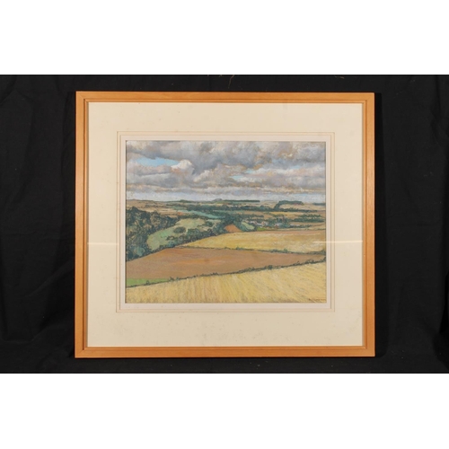 466 - A W MORRISON of Edinburgh, East Linton Landscape, pastel, signed lower right, dated 1968 verso, 39cm... 