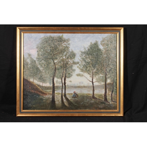 468 - J G CAMPBELL after COROT, Ville d'Array and two others, oil paintings, (3)